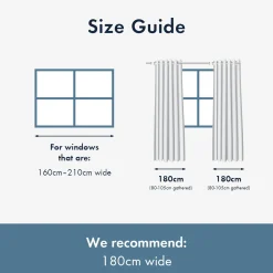 Marina Blockout White Curtain Set of 2