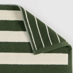 Maverick Green Reversible Stripe Bath Mat