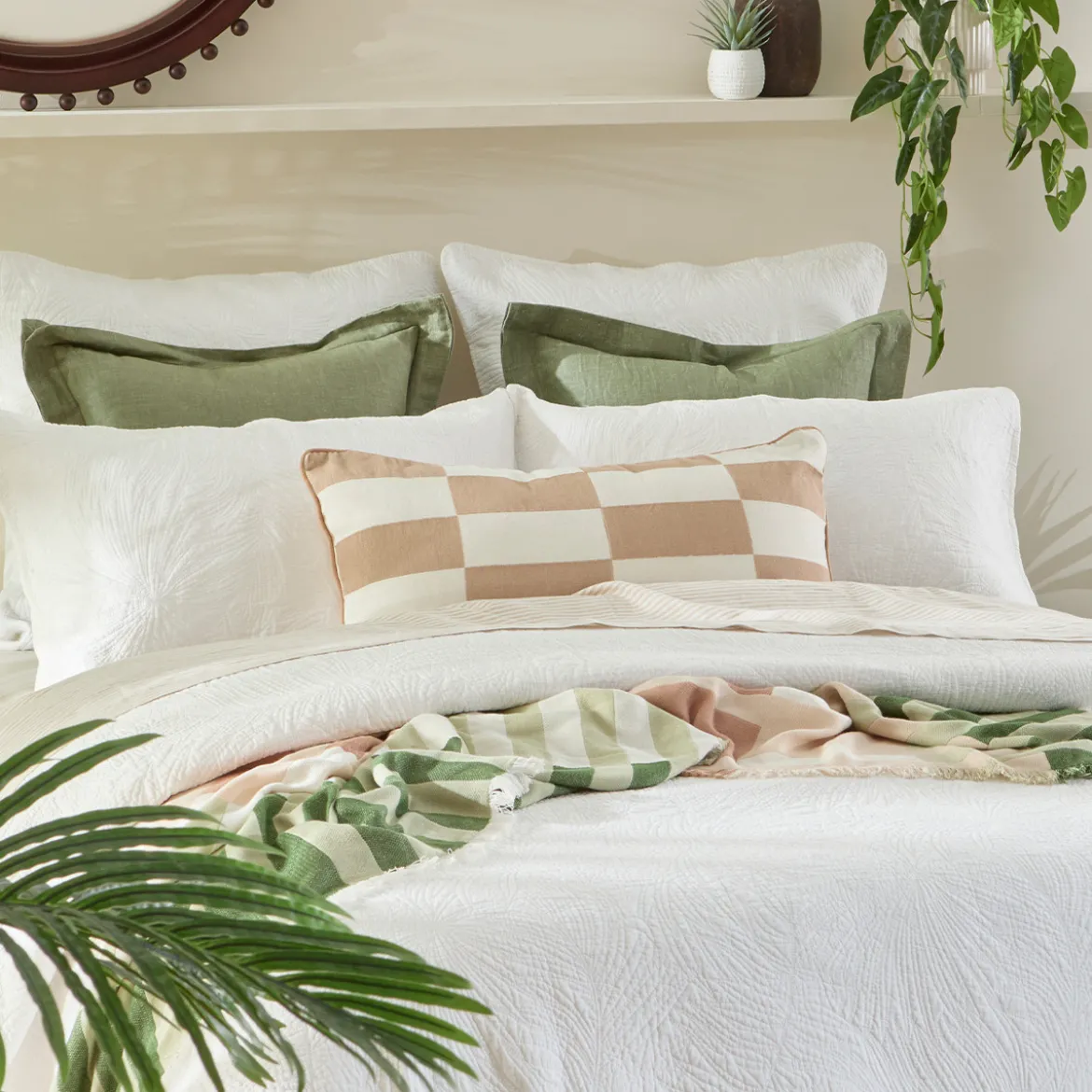 Miami Palm Coverlet Set