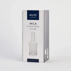 Mila Ribbed Crystal Glass Carafe
