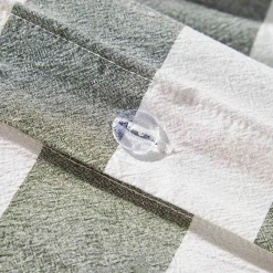 Milah Green Stripe Quilt Cover Set