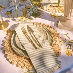 Millie Stripe Scallop Napkin 4 Pack