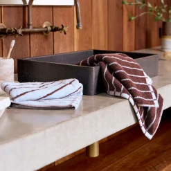 Morgan Stripe Reversible Hand Towel 2 Pack