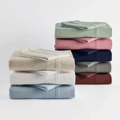 Navy Cotton Flannelette Sheet Set