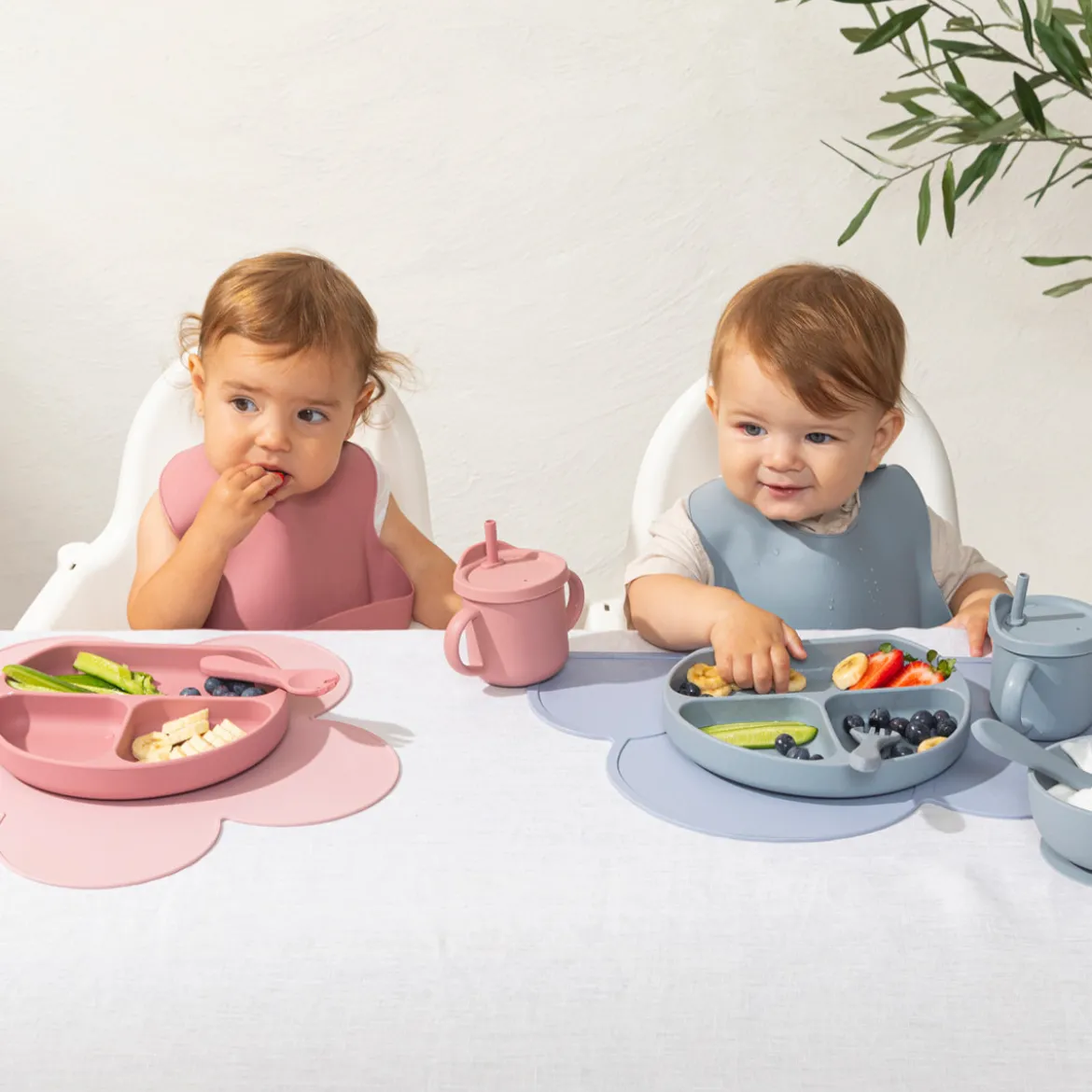 Nino Raspberry Pink Silicone Dinner Set
