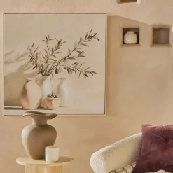Olive Vase Canvas Wall Art