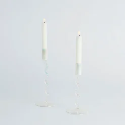 Opaline Candle Holder Set of 2