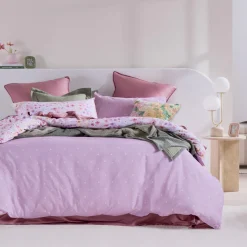 Ophelia Reversible Floral/Dot Quilt Cover Set