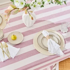 Piper Stripe Ruffle Table Cloth