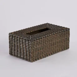 Rattan Black Wash Tissue Box Cover Range