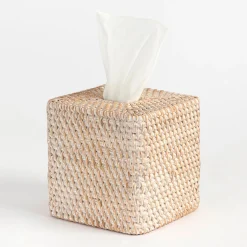 Rattan White Wash Tissue Box Cover Range