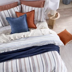 Regatta Reversible Stripe Quilt Cover Set