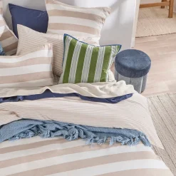 Remi Velvet Stripe With Flange Cushion
