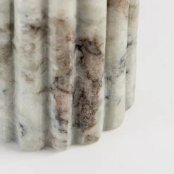 Ribbed Marble Candle Holder