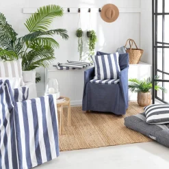 Riviera Wide Stripe Cushion