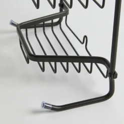 Rowan Black Over the Door Shower Caddy
