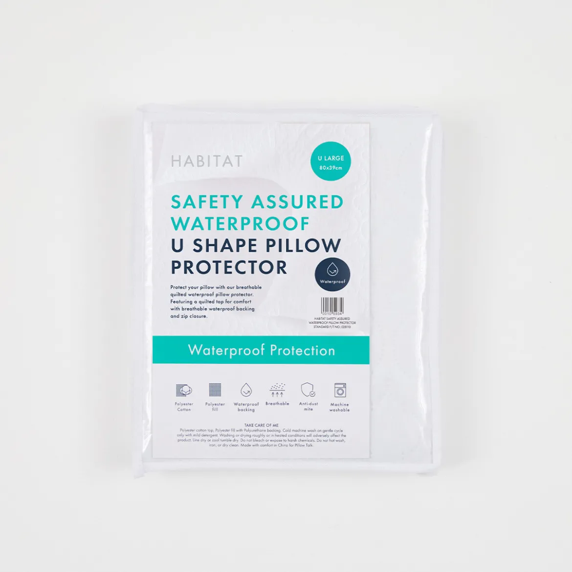 Safety Assured Waterproof U Shape Pillow Protector