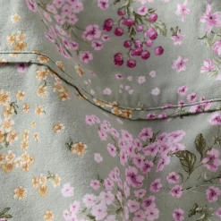 Sage Floral Cotton Flannelette Sheet Set