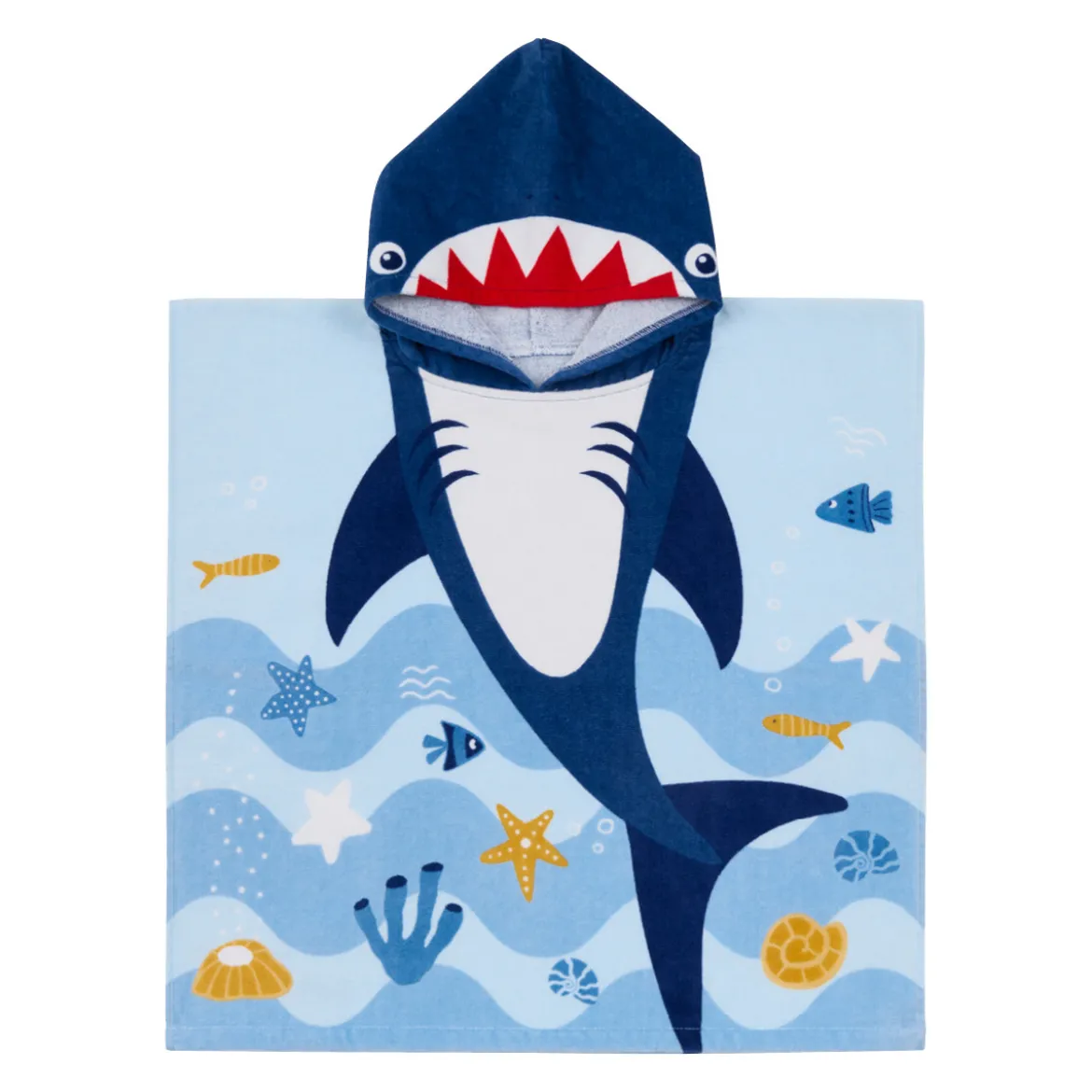 Sea Adventures Shark Hooded Beach Towel