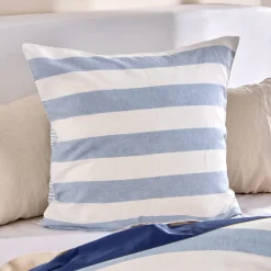 St Barts Light Blue Stripe European Pillowcase