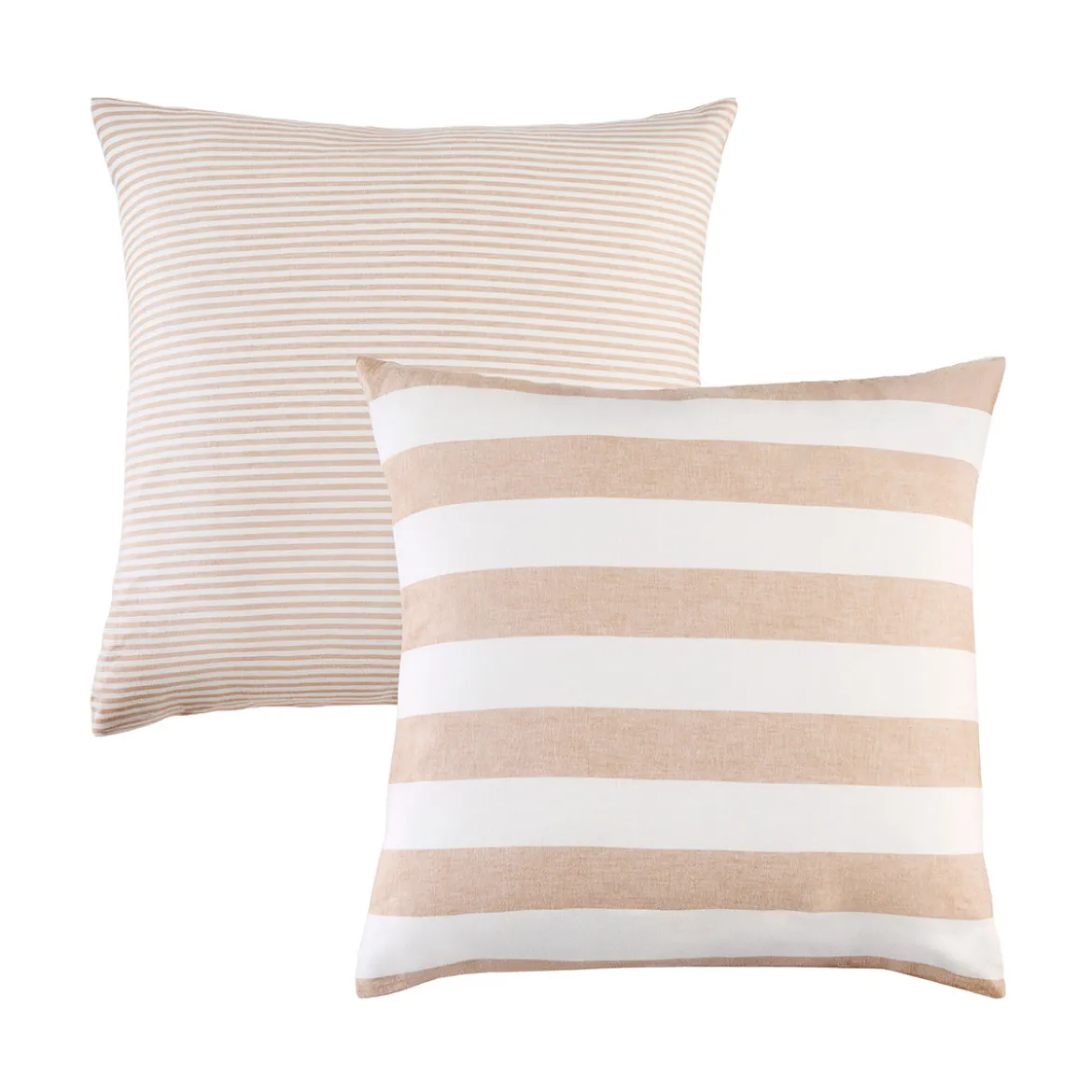 St Barts Natural Stripe European Pillowcase