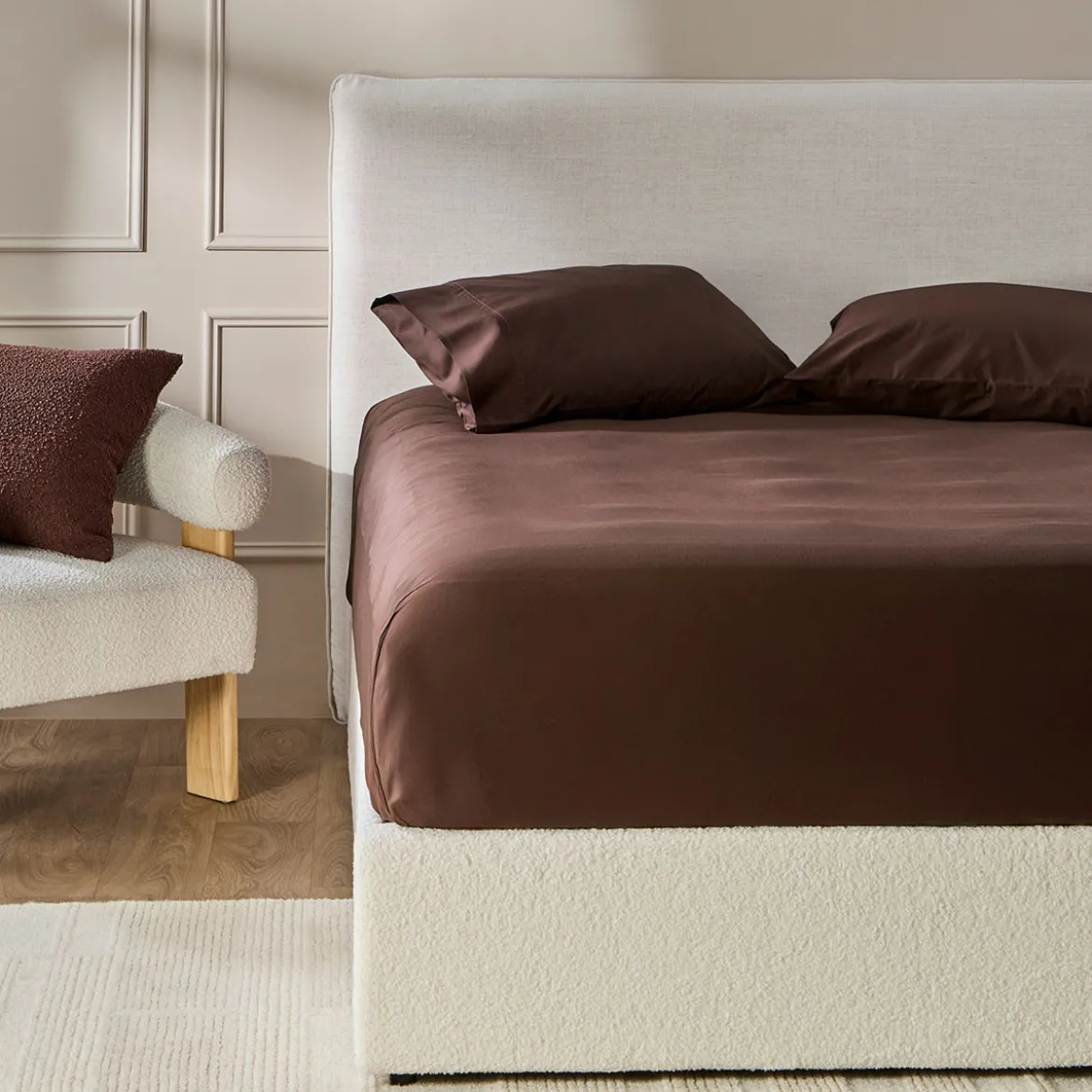 300TC Cotton Fitted Sheet Set