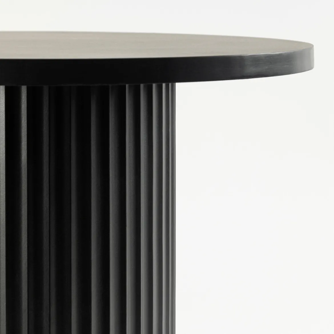 Tully Black Fluted Side Table