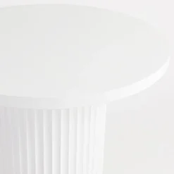 Tully White Fluted Side Table