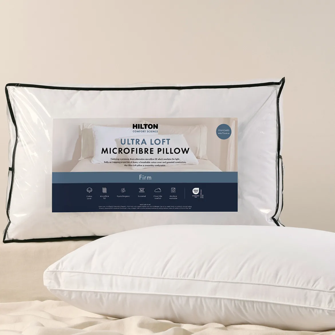 Ultra Loft Firm Gusseted Microfibre Pillow