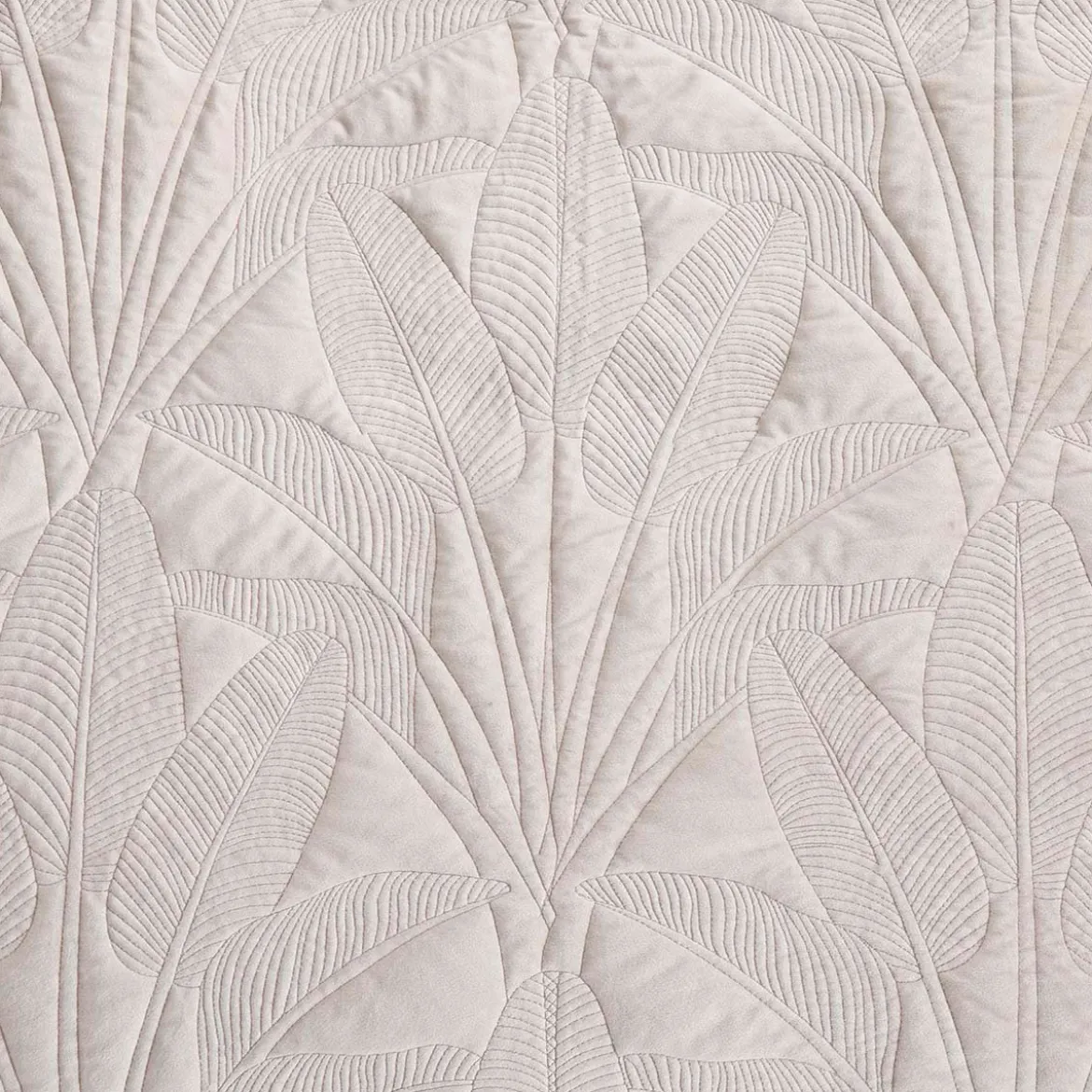 Velvet Palms Natural Quilt Cover Set
