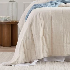 Washed Linen Coverlet Set