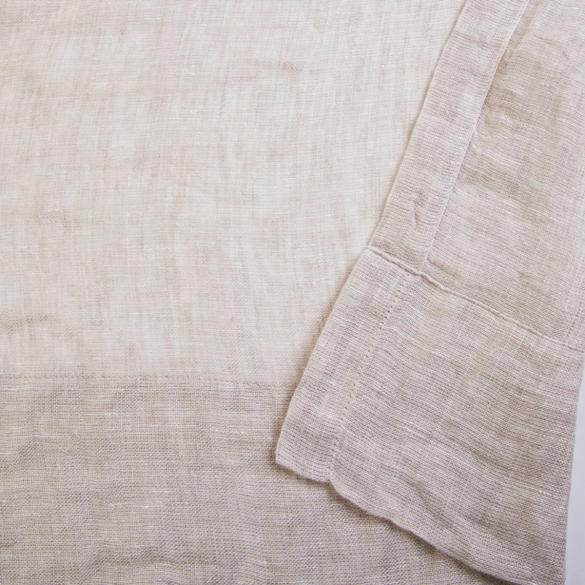 Washed Linen Natural Sheer Curtain Pair 140x250cm