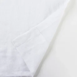 Washed Linen White Sheer Curtain Pair 180 x 250cm